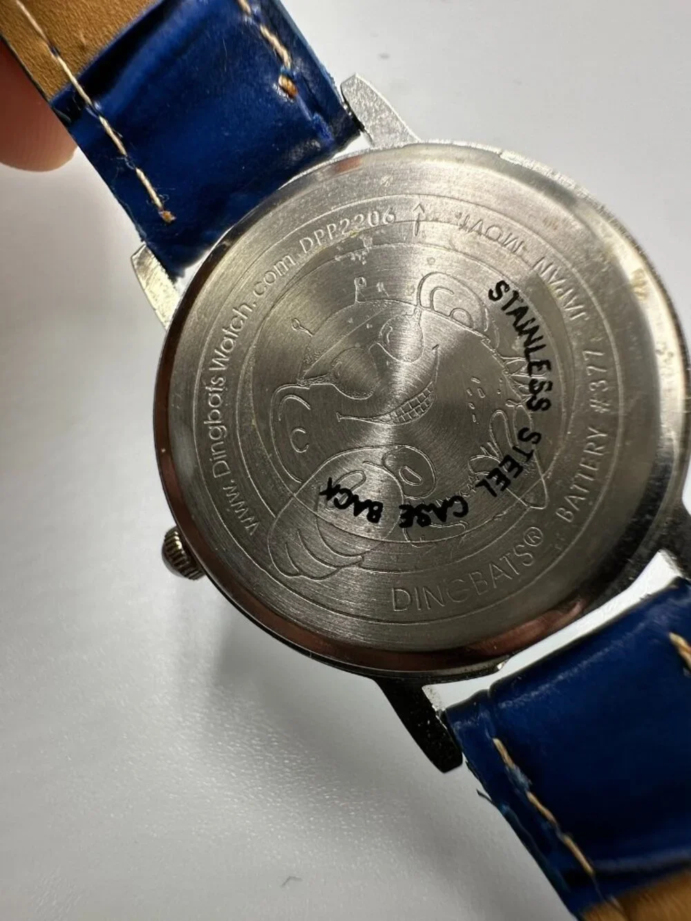 3/$30 Dingbats Watch Women Silver Tone Angel Dial Rotating Cloud Second Hand 8